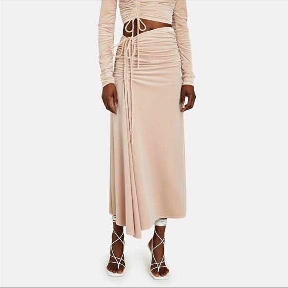 ALC Orly midi skirt crushed velvet size 8 NWT sugarcane - Picture 1 of 8